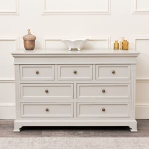 Large Grey 7 Drawer Chest of Drawers - Daventry Taupe-Grey Range Material: Wood