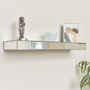 Mirrored Floating Wall Shelf Material: Wood, Metal, Glass