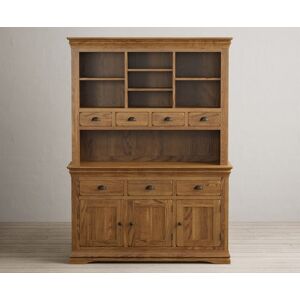 Oak Furniture Superstore Burford Rustic Solid Oak Large Dresser