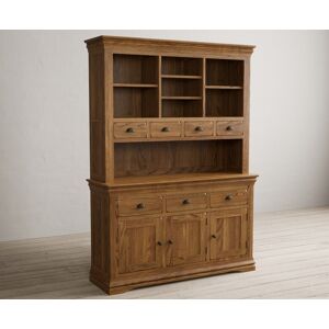 Oak Furniture Superstore Burford Rustic Solid Oak Large Dresser
