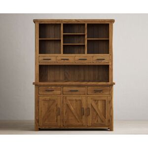 Oak Furniture Superstore Country Rustic Solid Oak Large Dresser