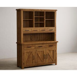 Oak Furniture Superstore Country Rustic Solid Oak Large Dresser