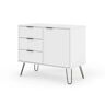 Mercury Dufresne Casual Living Small Sideboard with One Door and Three Drawers white