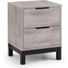 Wade Logan Yonkers 2 Drawer Bedside gray 57.5 H x 45.0 W x 40.0 D cm