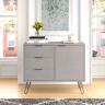 Mercury Dufresne Casual Living Small Sideboard with One Door and Three Drawers gray 73.6 H x 90.0 W x 43.0 D cm