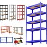 DICN (Black Shelving Unit,  H 180 x W 90 x D 40 Cm) Garage Shelving Units - Heavy Dut