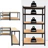 DICN ( 150cm x 70cm x 30cm Black) 5-Tier Shelving Unit, Heavy Duty Shelving Unit for