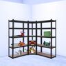 Arebos Set of 3 Heavy Duty Corner Shelving Storage Shelving Boltless Shelving Ce