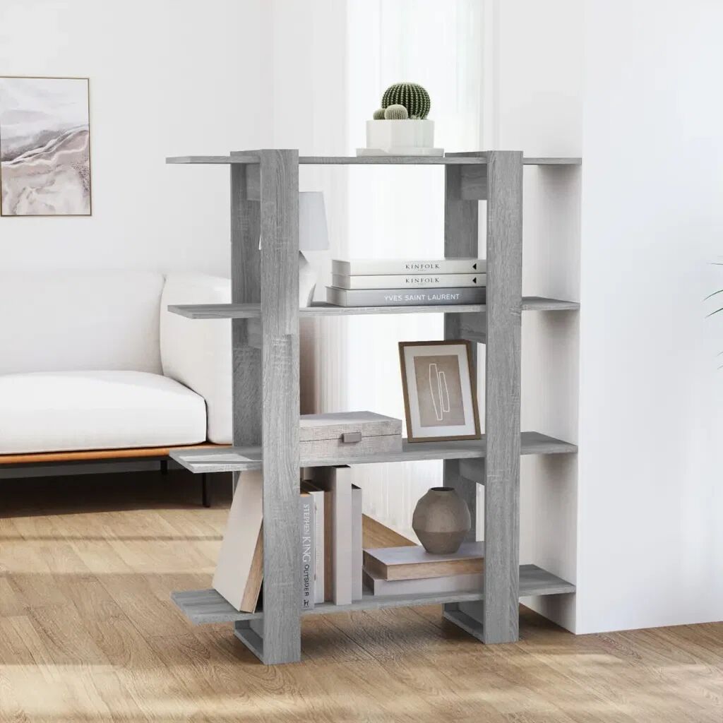 Photos - Wall Shelf Union Rustic Burnaby 123.5Cm H Bookcase gray 123.5 H x 100.0 W x 30.0 D cm