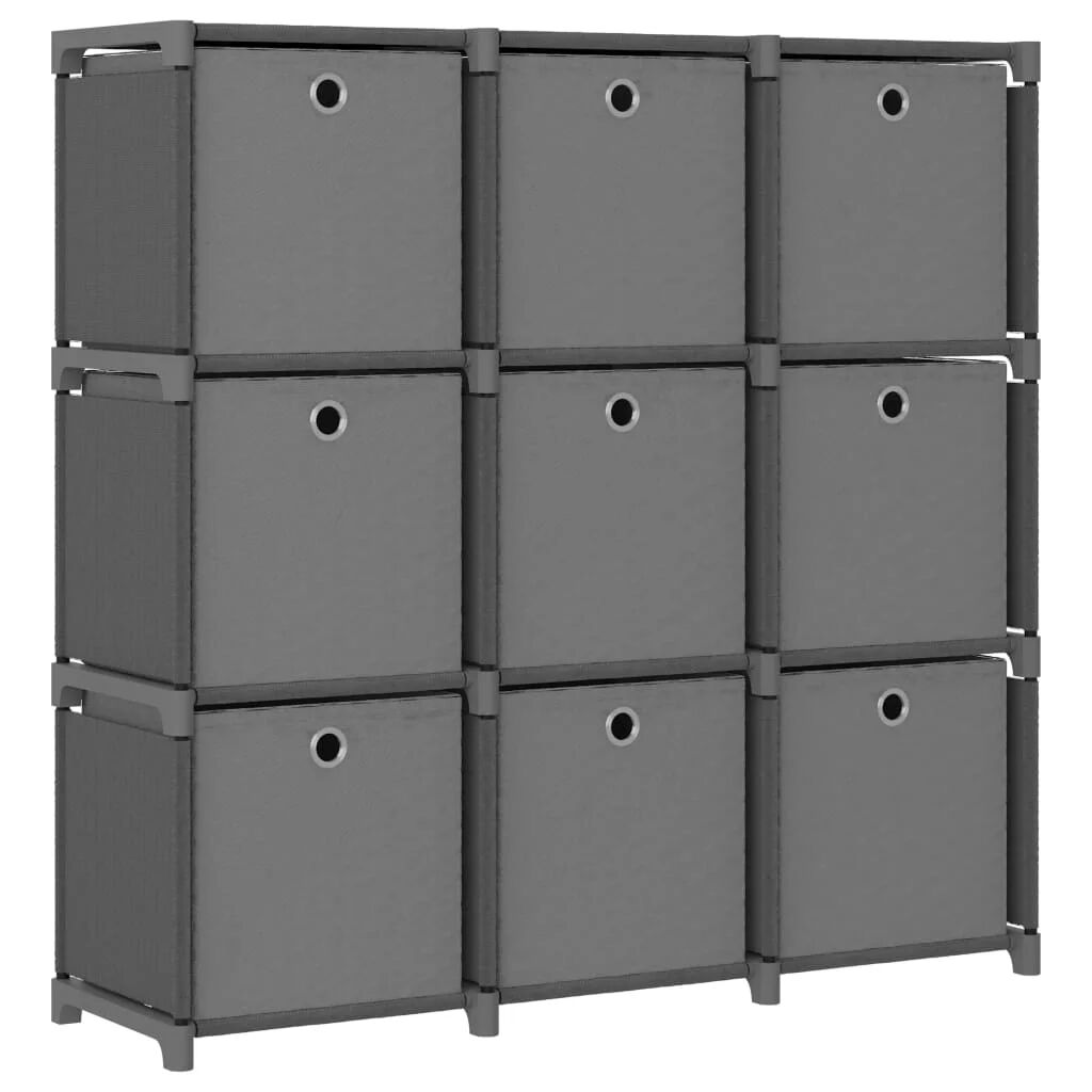 Photos - Display Cabinet / Bookcase Symple Stuff Ochsner 10 Piece 107.5cm 9 Shelf Shelving Unit Set gray 107.5