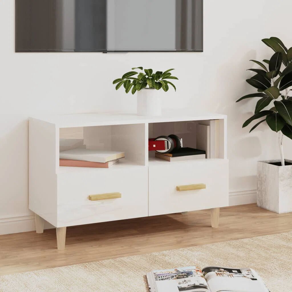 Photos - Mount/Stand 17 Stories Kalevi Diantha TV Stand for TVs up to 32" white/brown 50.0 H x