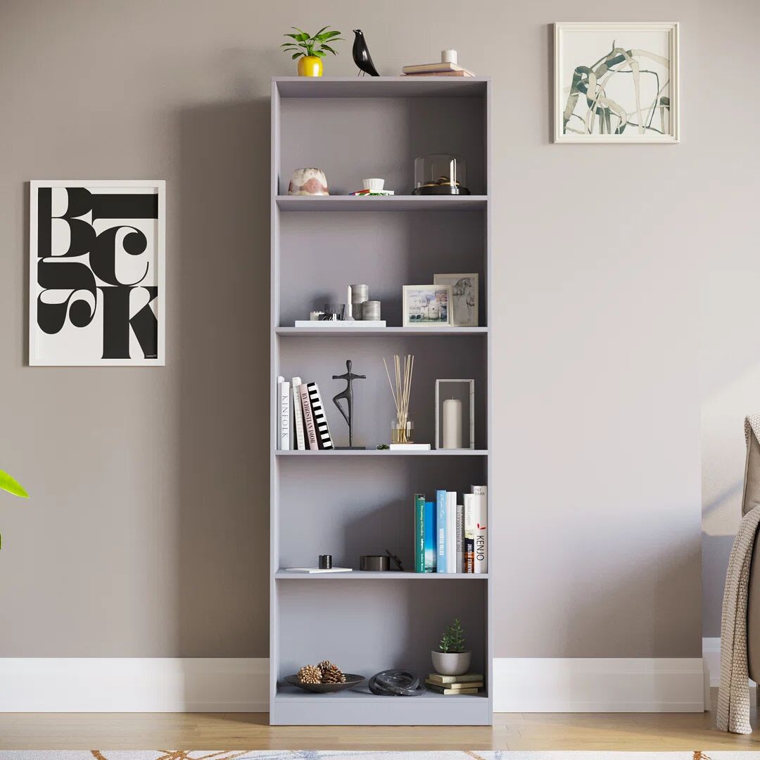 Photos - Wall Shelf 17 Stories Ronald Bookcase gray 175.0 H x 60.0 W x 24.0 D cm