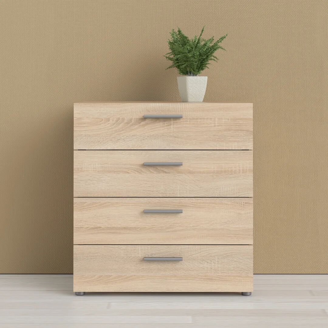 Photos - Dresser / Chests of Drawers Ebern Designs Diamone 4 Drawer 80.2cm W Chest brown 68.1 H x 80.2 W x 42.7