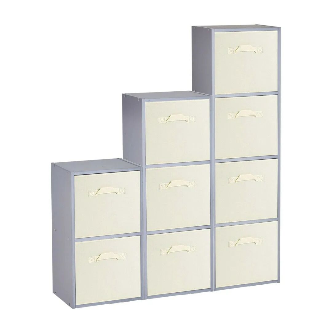 Photos - Wall Shelf Rebrilliant Faunce Bookcase white 90.5 H x 89.0 W x 29.0 D cm