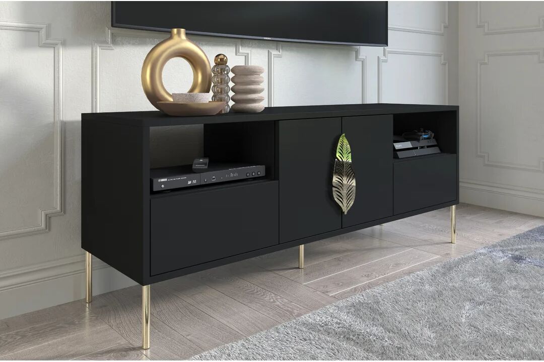 Photos - Mount/Stand Etta Avenue Adelyn TV Stand for TVs up to 60" black 60.0 H x 136.0 W x 40.