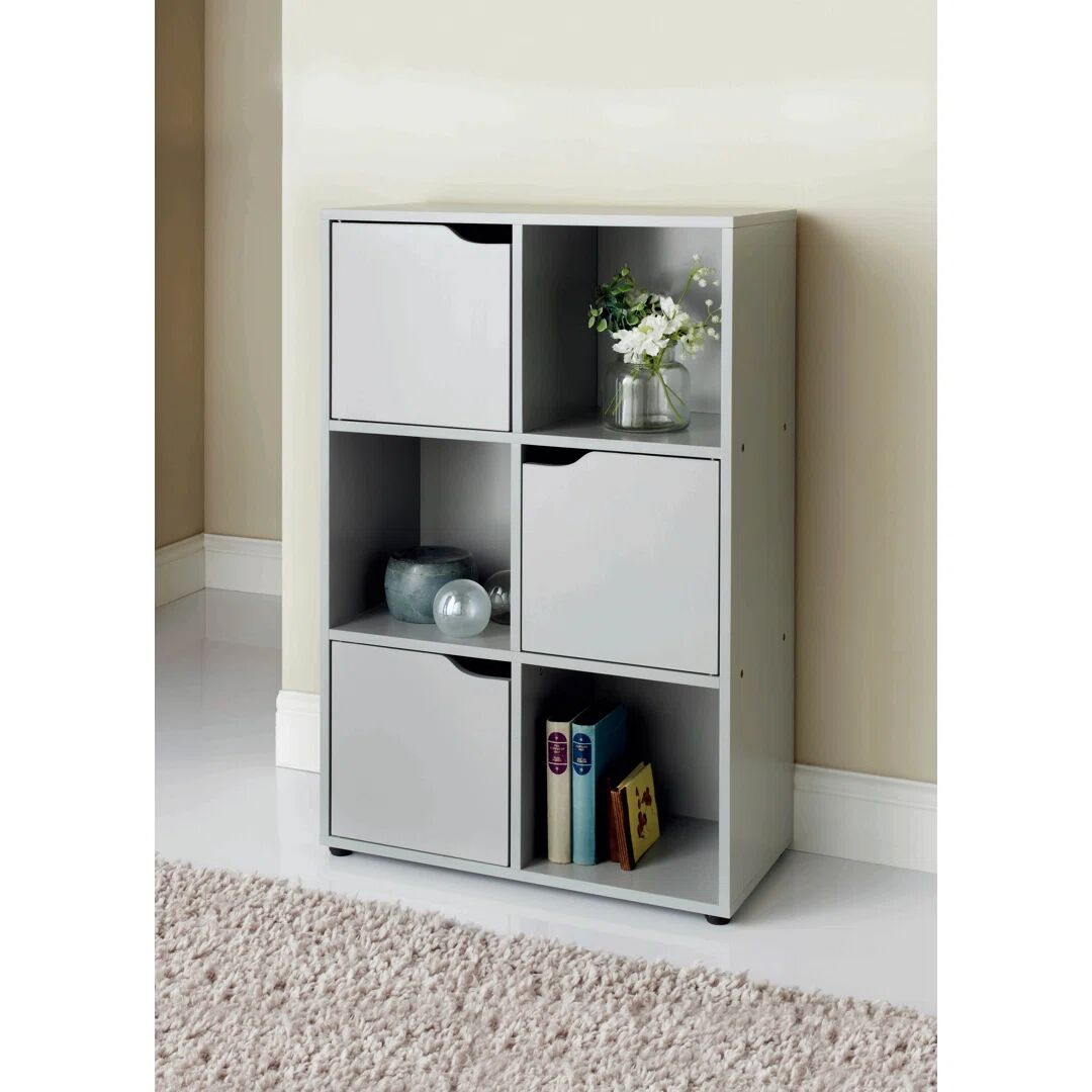 Photos - Wall Shelf 17 Stories Kishauna Bookcase brown/gray 90.0 H x 60.0 W x 29.0 D cm