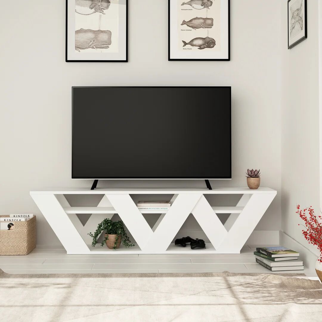 Photos - Mount/Stand Hashtag Home Enedina TV Stand for TVs up to 55" white 40.0 H cm