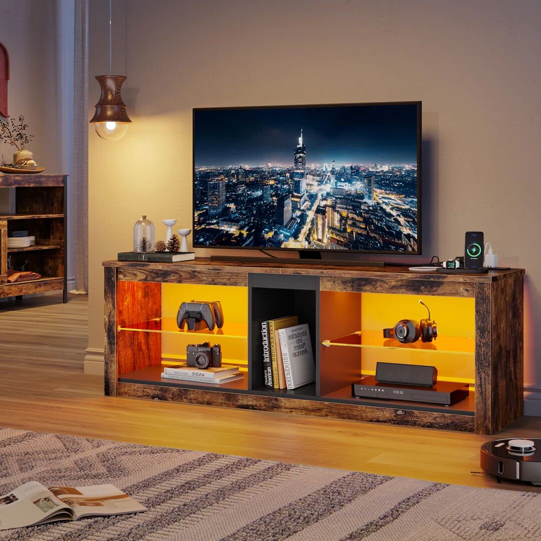 Photos - Mount/Stand Rio Aaleigha TV Stand Cabinet with Power Outlets 140CM Modern TV Unit with 