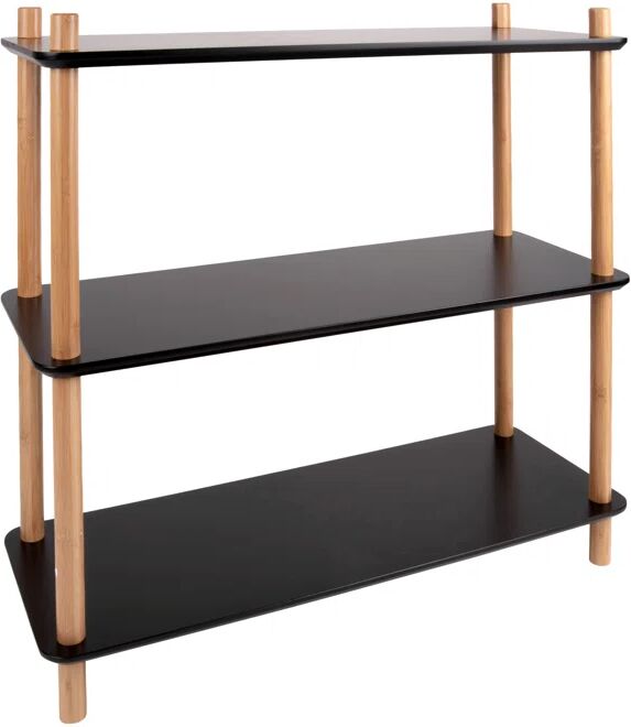 Photos - Wall Shelf Leitmotiv Simplicity Bookcase black 82.5 H x 80.0 W x 30.0 D cm