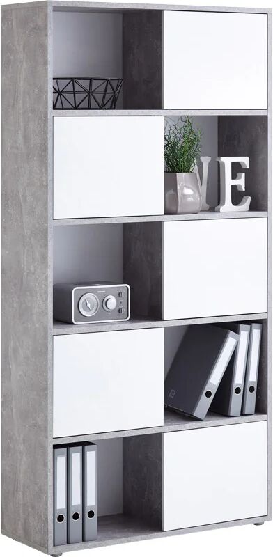 Photos - Wall Shelf 17 Stories Aguilar Bookcase gray 182.0 H x 90.0 W x 33.0 D cm