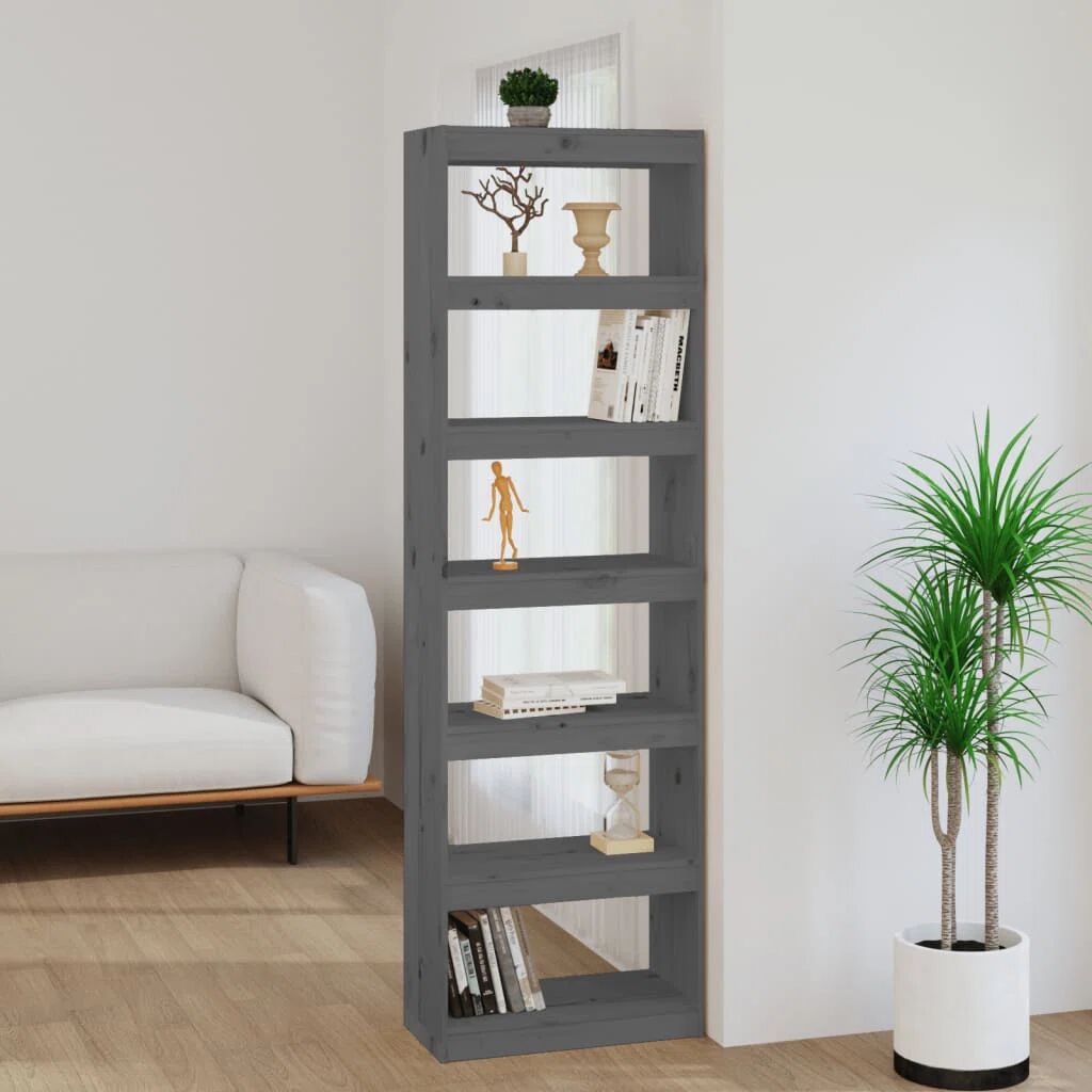 Photos - Wall Shelf Ebern Designs Garneta Etagere Bookcase gray 199.5 H x 80.0 W x 30.0 D cm