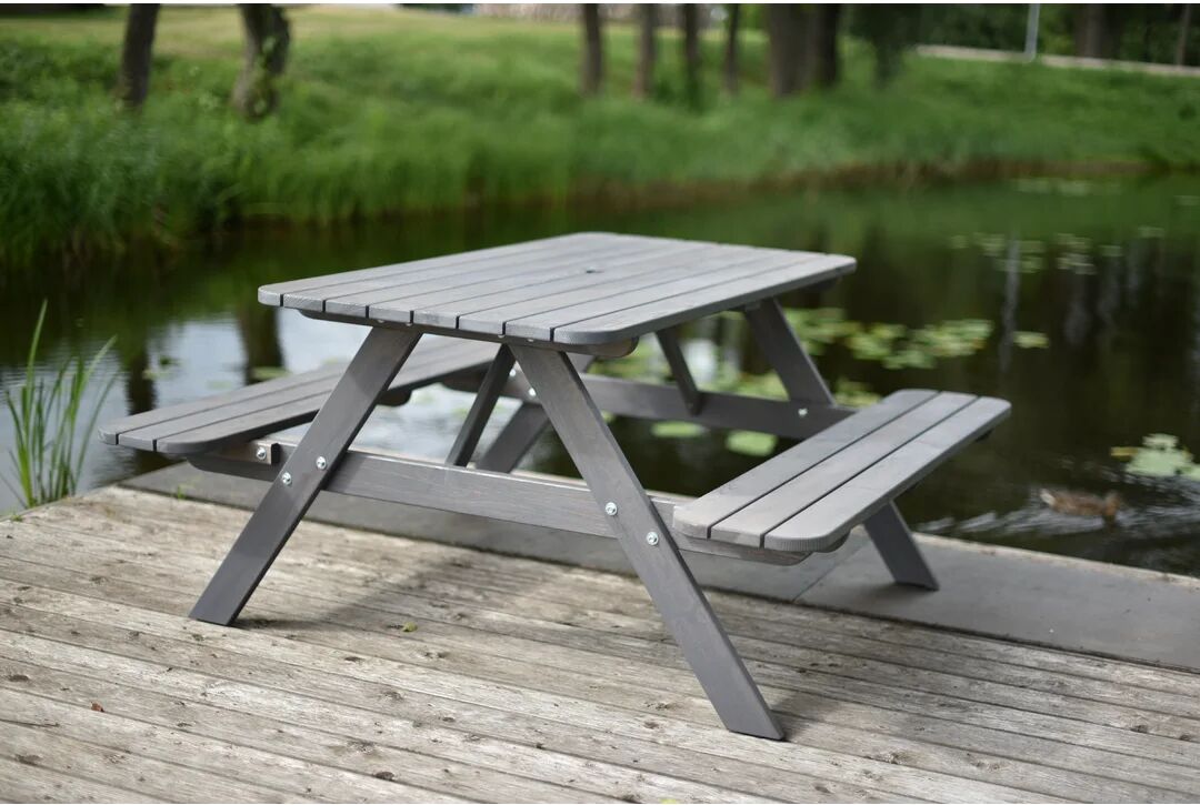 Photos - Garden Furniture Dakota Fields Olgrah Rectangular 3 - Piece 2 - Person 150Cm L Outdoor Picn