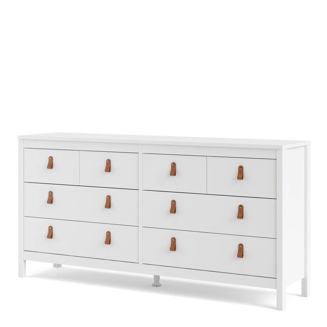 Photos - Dresser / Chests of Drawers Mercury Finnmark 8 - Drawer Double Dresser white 79.7 H x 159.4 W x 38.4 D 