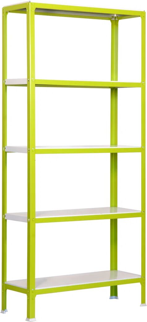 Photos - Display Cabinet / Bookcase Rebrilliant Vandeusen 180cm 5 Shelf Shelving Unit green/white 180.0 H x 80