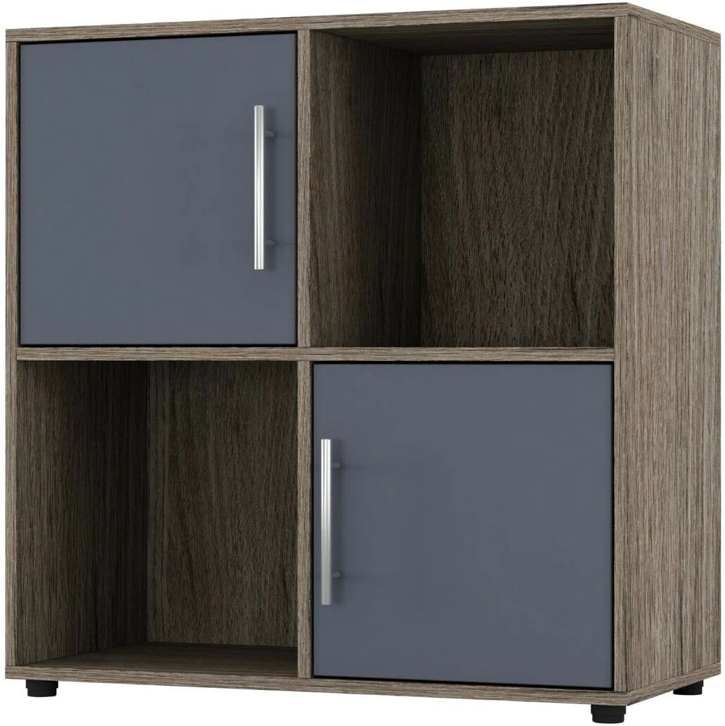 Photos - Wall Shelf 17 Stories Bernnadette Bookcase gray/brown 61.0 H x 60.0 W x 29.0 D cm