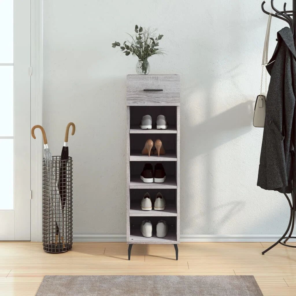 Photos - Shoe Cabinet / Rack VidaXL 5 Pair Shoe Storage gray 