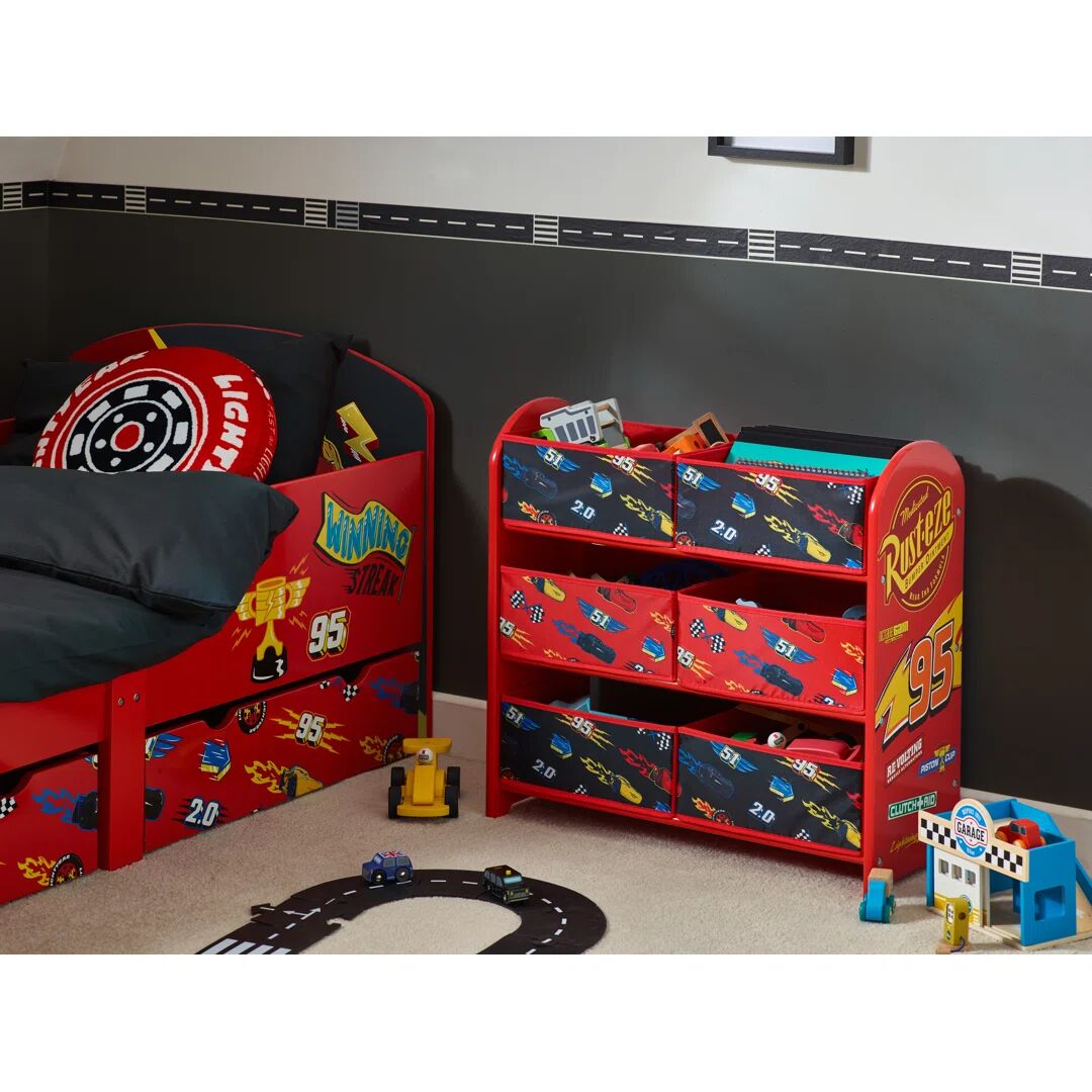 Photos - Kids Furniture Disney Pixar Cars Lightning McQueen Storage Unit with 6 Storage Boxes for 