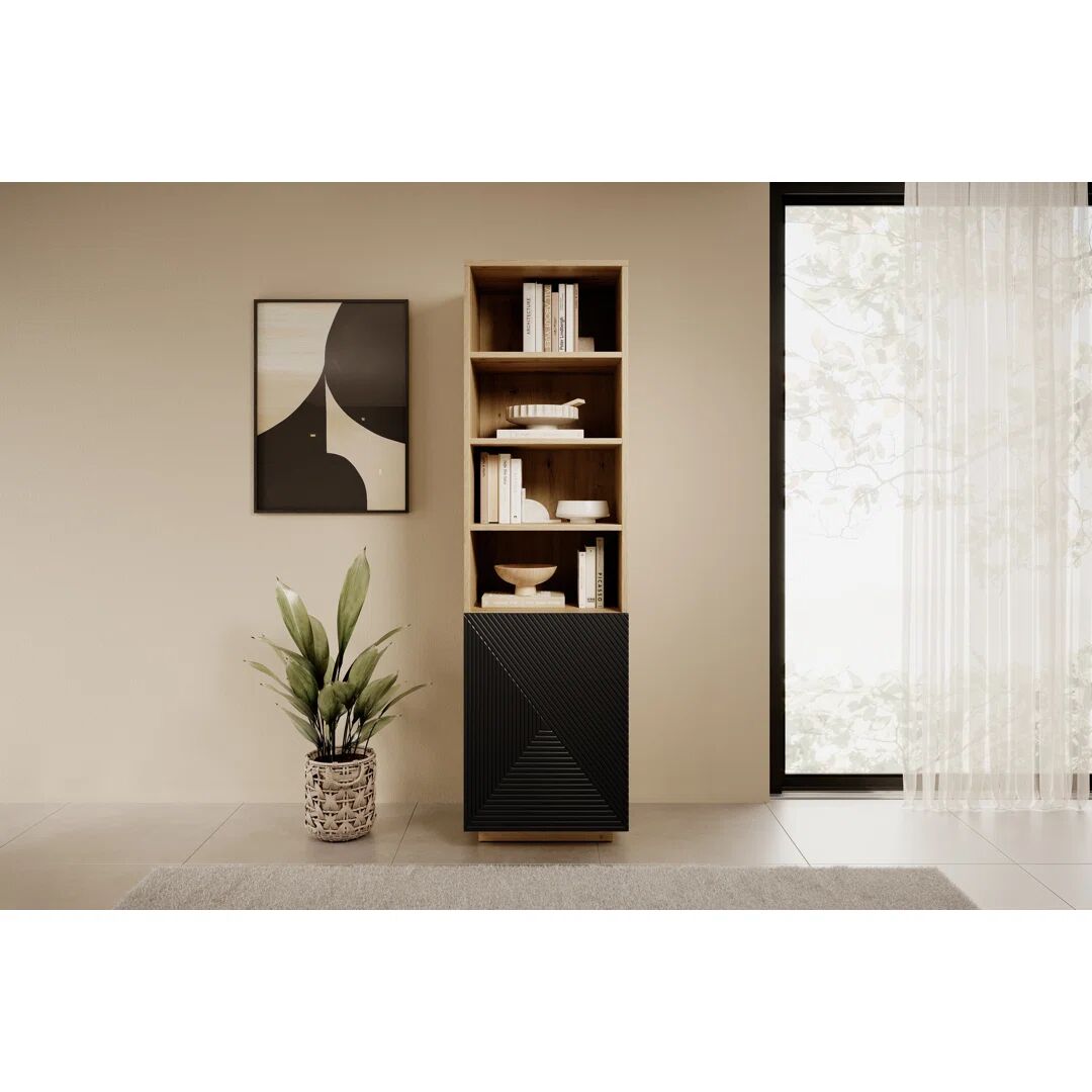 Photos - Wall Shelf Brayden Studio Ayliah 180cm H x 50cm W Standard Bookcase brown 180.0 H x 5