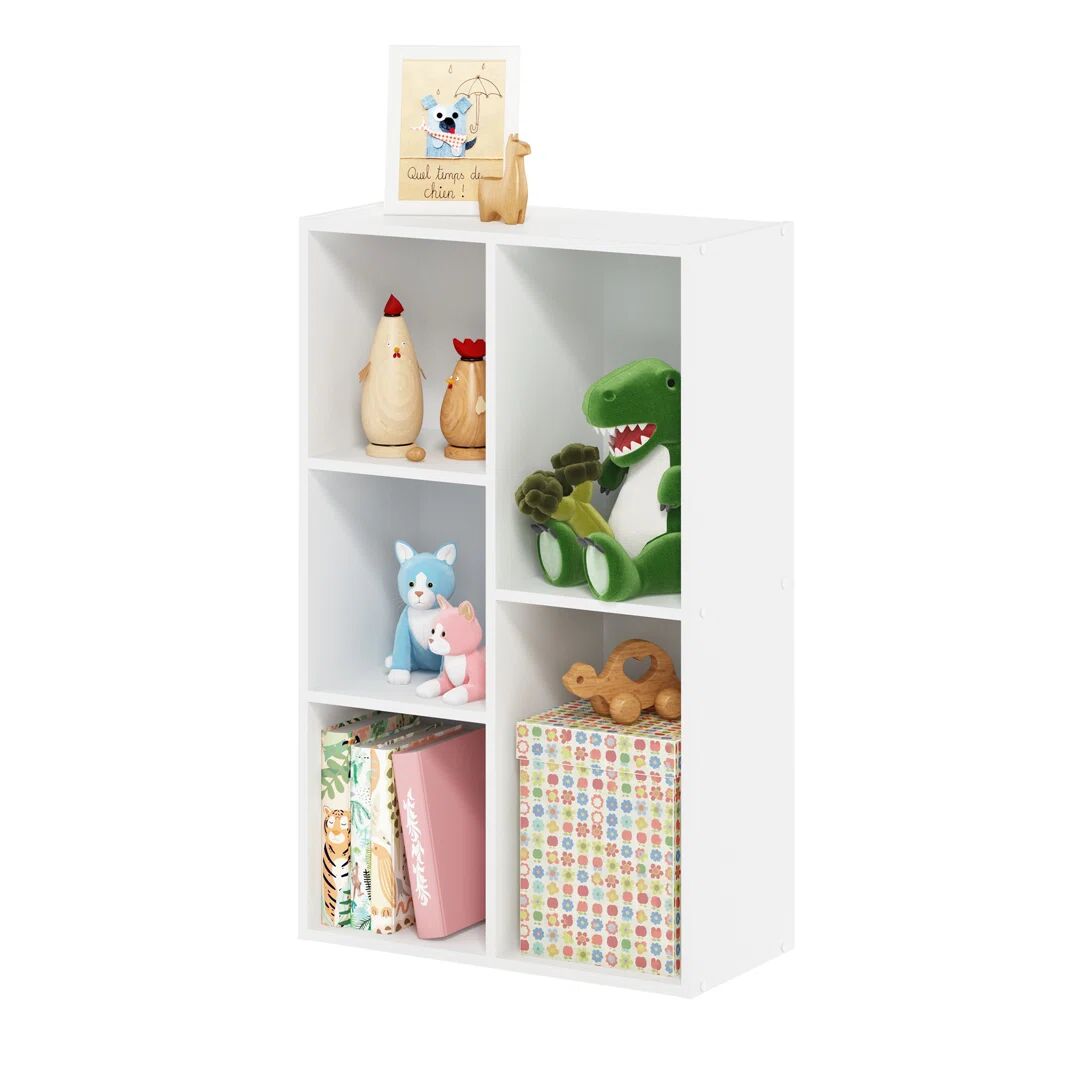 Photos - Wall Shelf Ebern Designs Emilijana Bookcase white 80.0 H x 49.5 W x 23.9 D cm