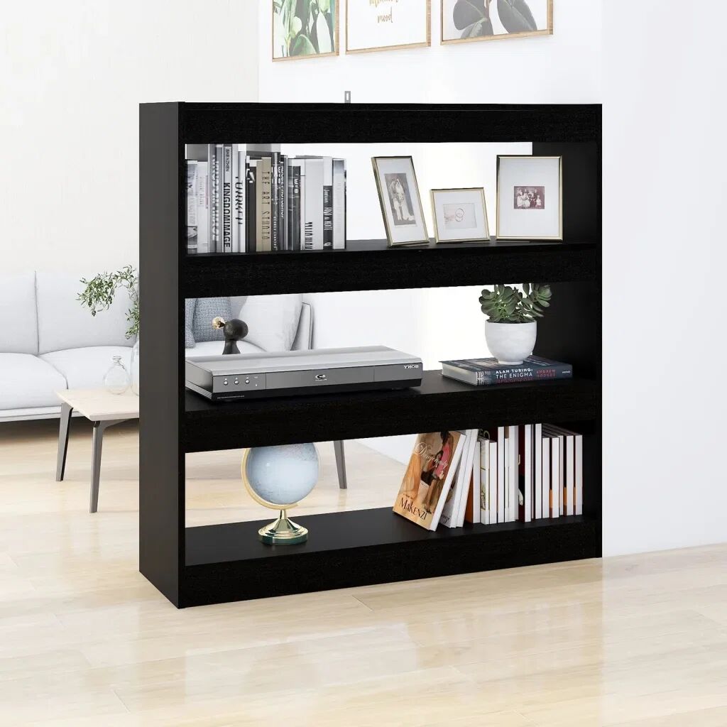 Photos - Wall Shelf Ebern Designs Geisha Bookcase black 103.0 H x 100.0 W x 30.0 D cm