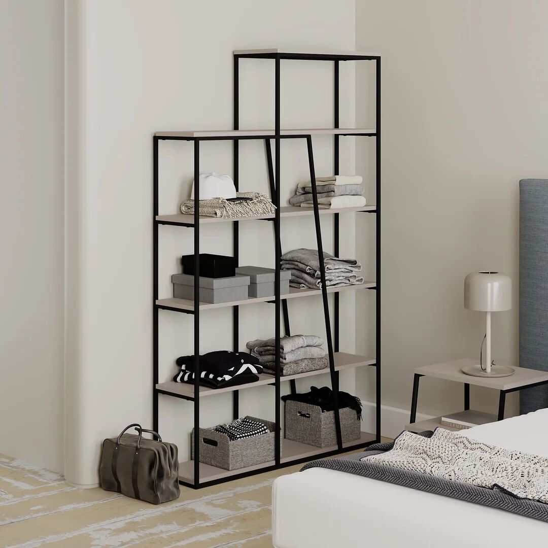 Photos - Wall Shelf Wade Logan Aires Bookcase brown 178.0 H x 110.0 W x 29.0 D cm