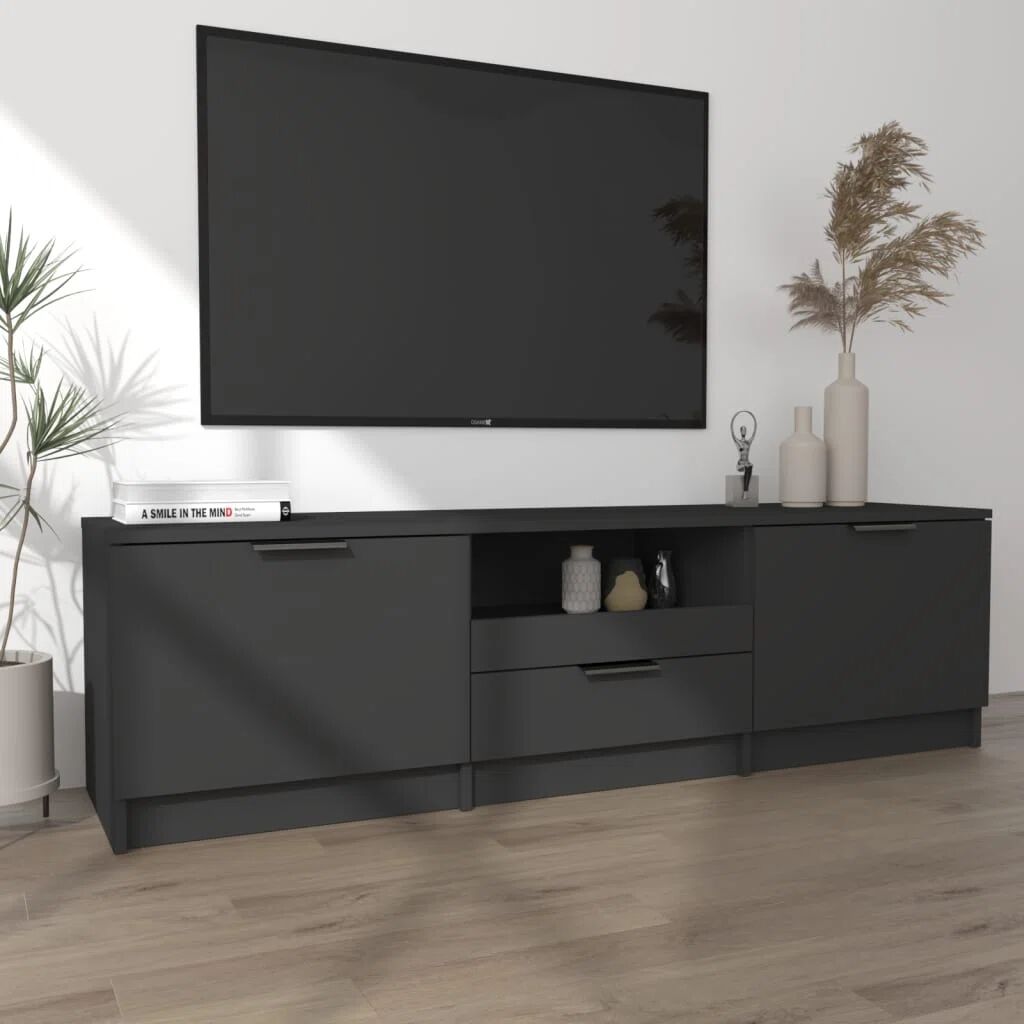 Photos - Mount/Stand 17 Stories Jeeva TV Stand for TVs up to 60" black/brown 40.0 H x 140.0 W x