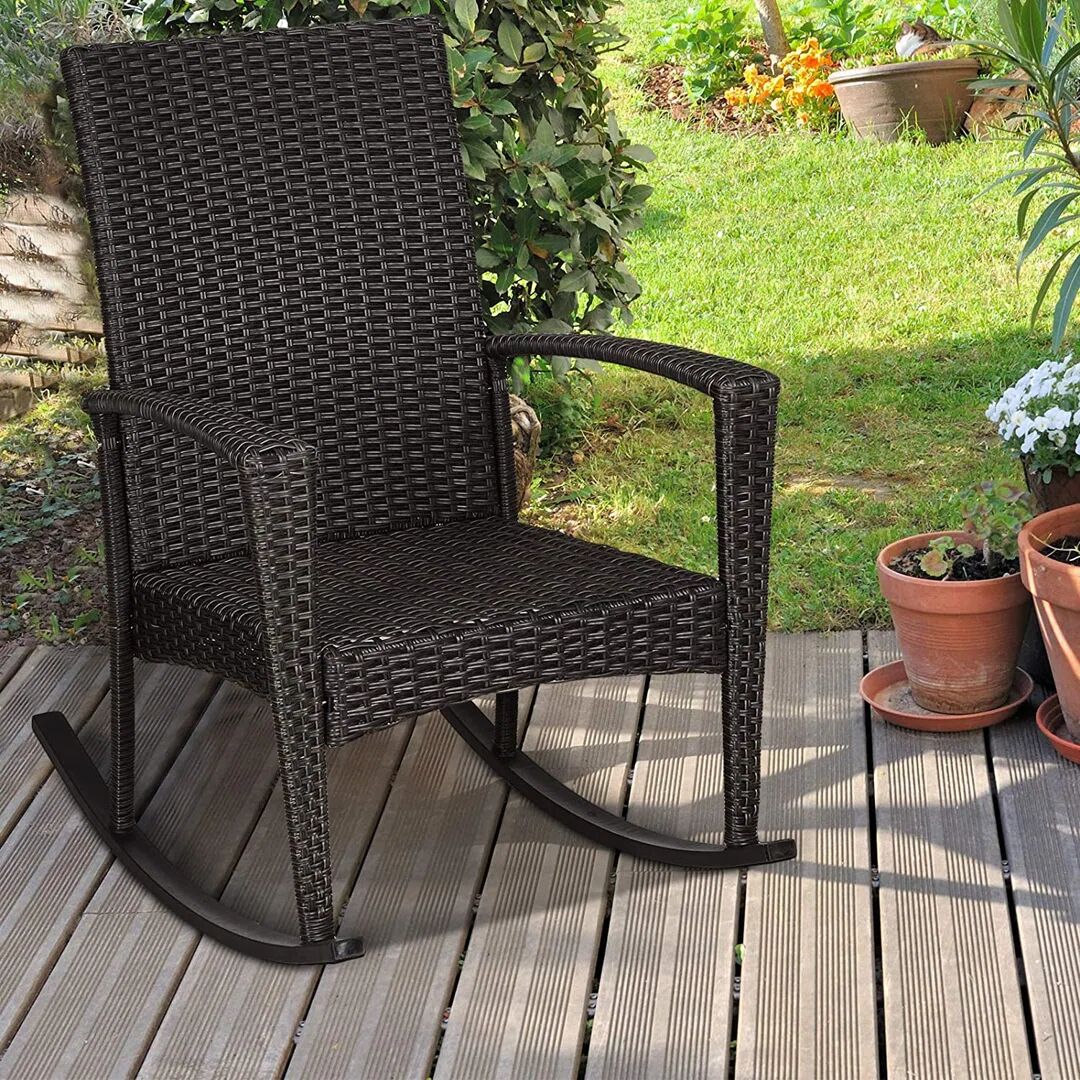 Photos - Rocking Chair Dakota Fields Viveka  black 98.0 H x 88.0 W x 66.0 D cm