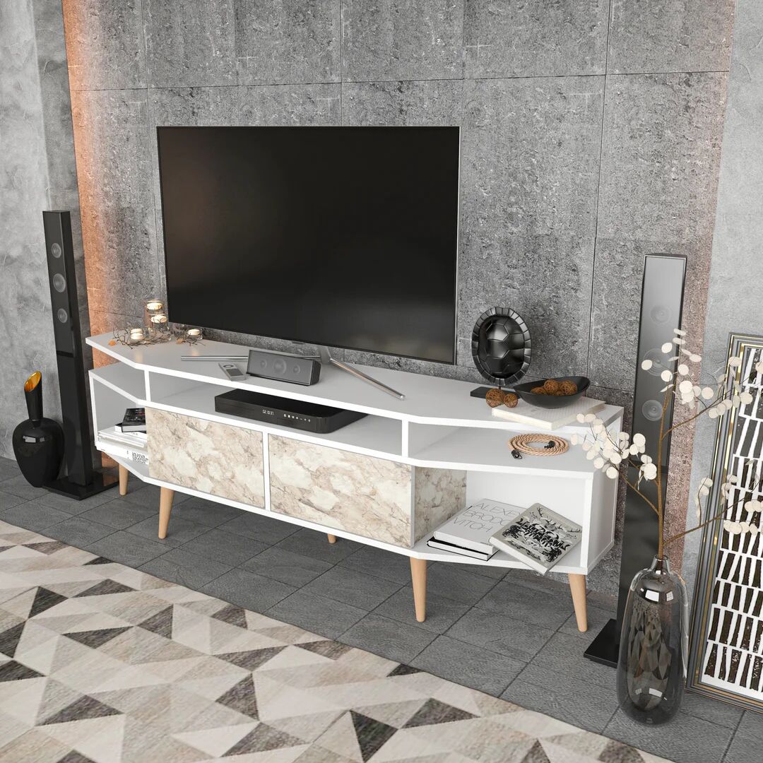 Photos - Mount/Stand Norden Home Garces TV Stand for TVs up to 70" white 58.6 H x 180.0 W x 35.