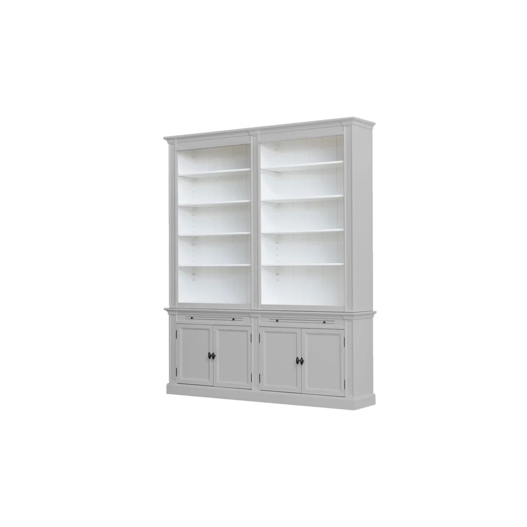Photos - Wall Shelf Brambly Cottage Krier Bookcase gray/white 240.0 H x 200.0 W x 40.0 D cm