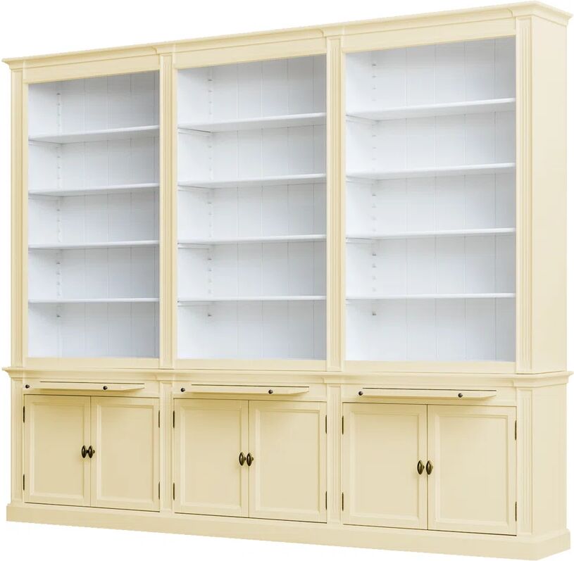 Photos - Wall Shelf Rosalind Wheeler Bodee Bookcase white 240.0 H x 300.0 W x 40.0 D cm