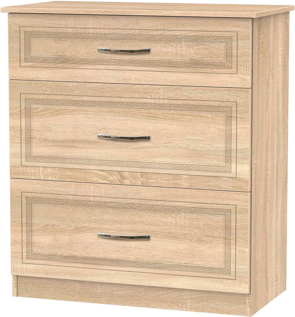 Photos - Dresser / Chests of Drawers 17 Stories Hawthorn 3 Drawer Chest brown 88.5 H x 76.5 W x 41.5 D cm