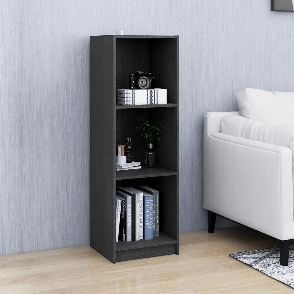 Photos - Wall Shelf Ebern Designs Germ 110Cm H x 36Cm W Solid Wood Standard Bookcase gray 110.