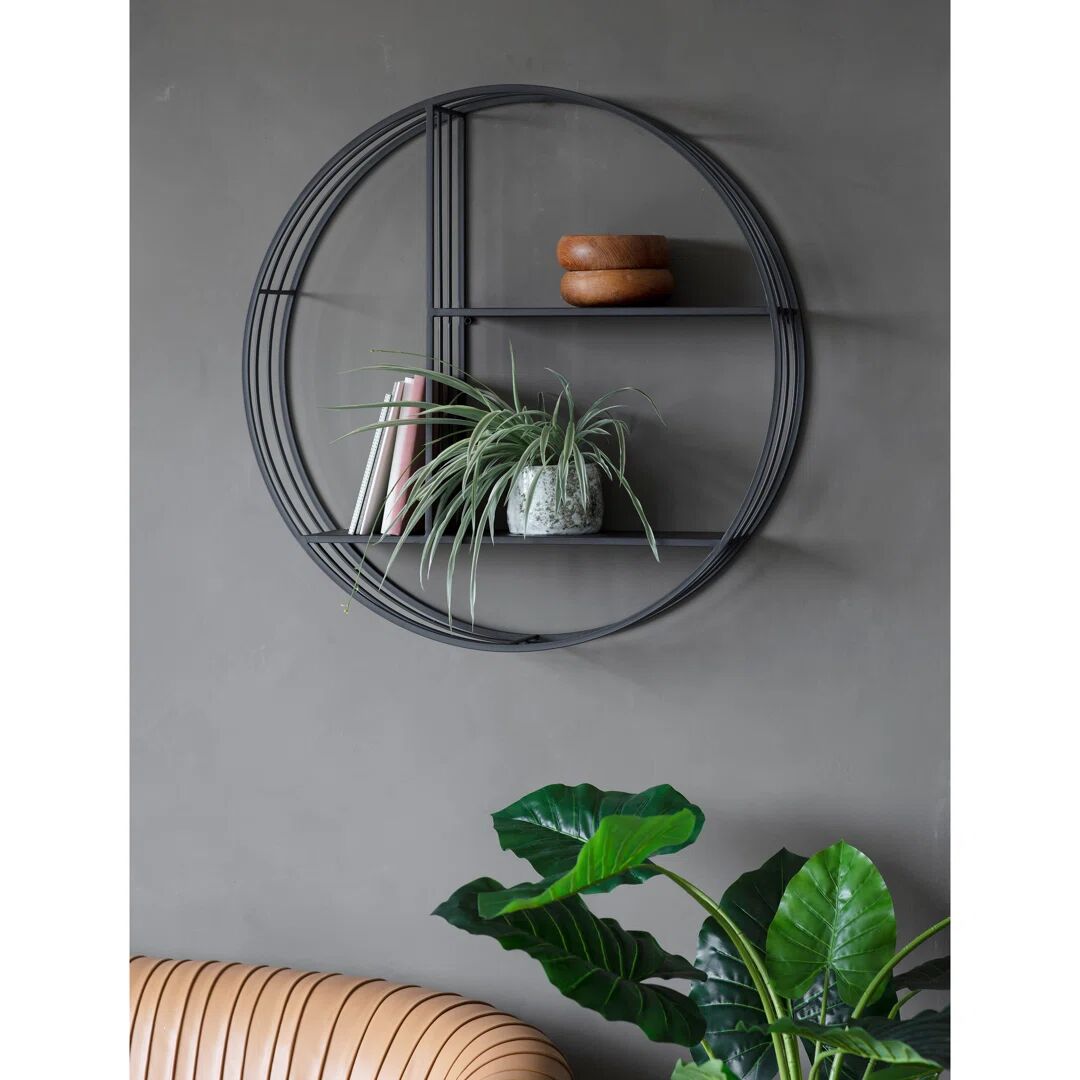 Photos - Kids Furniture Hykkon Wingate 3 Piece Circle Metal Accent Shelf black 74.0 H x 74.0 W x 1