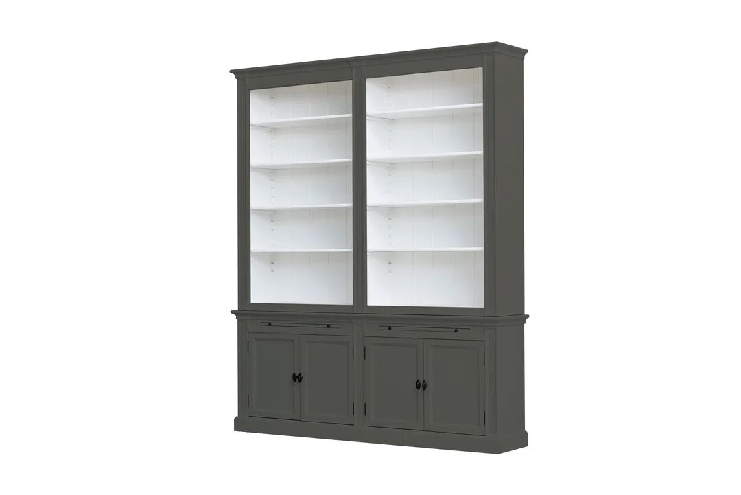 Photos - Wall Shelf Brambly Cottage Krier Bookcase gray/white/brown 240.0 H x 200.0 W x 40.0 D