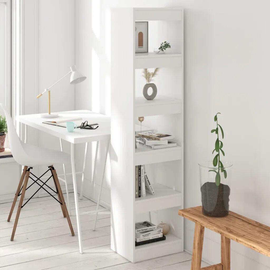 Photos - Wall Shelf Ebern Designs Gelt Manufactured Wood Etagere Bookcase white 166.0 H x 40.0