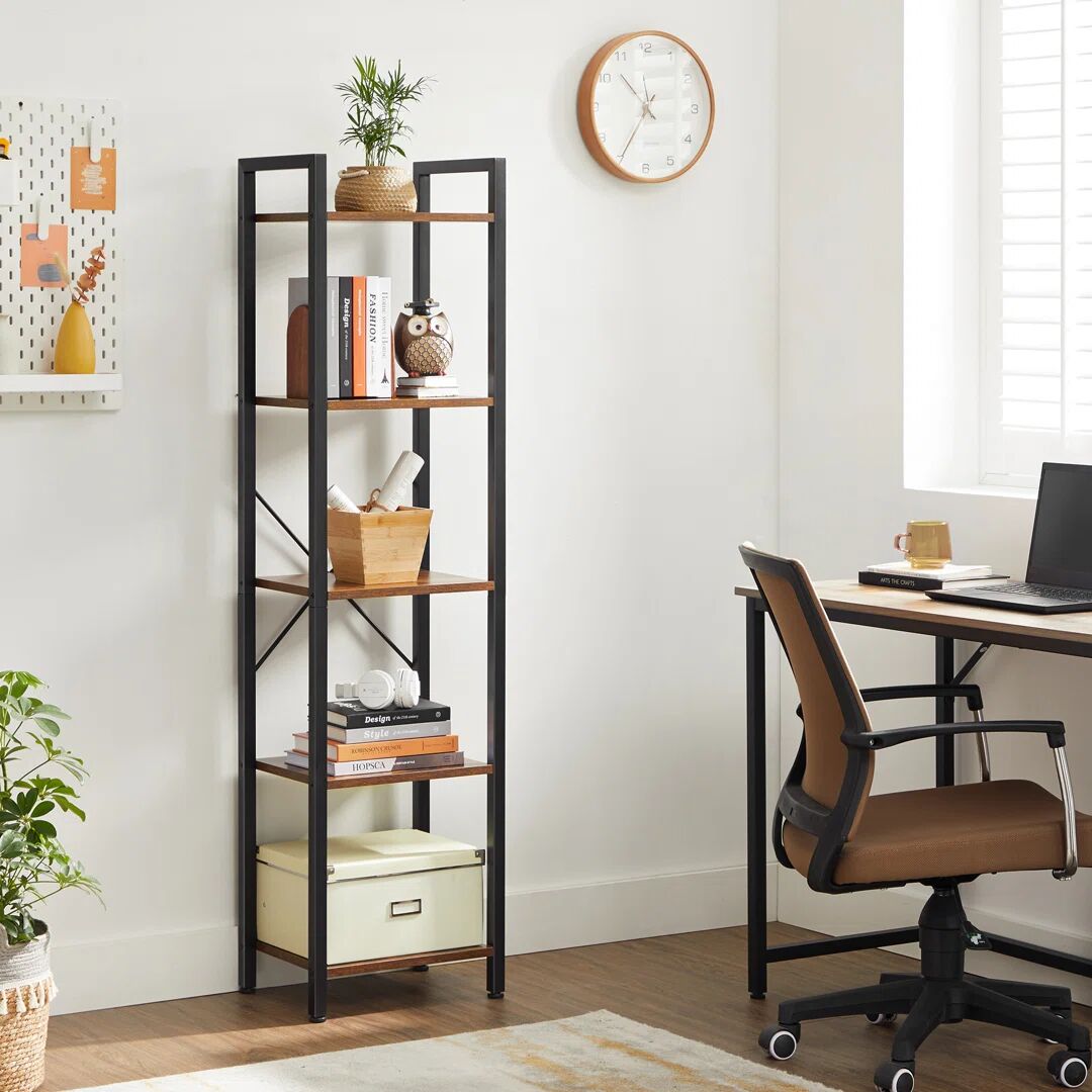 Photos - Wall Shelf Trent Austin Design Makena Bookcase black/brown 153.0 H x 40.0 W x 30.0 D