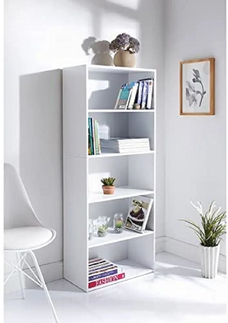 Photos - Wall Shelf 17 Stories Francene Bookcase brown/white 148.0 H x 60.0 W x 30.0 D cm