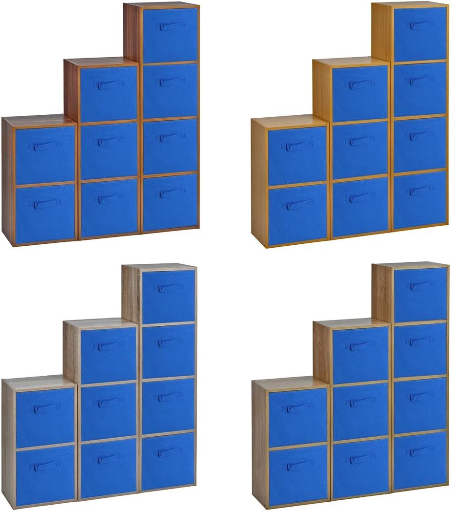 Photos - Wall Shelf 17 Stories Wooden Bookcase blue/brown 80.0 H x 30.0 W x 30.0 D cm