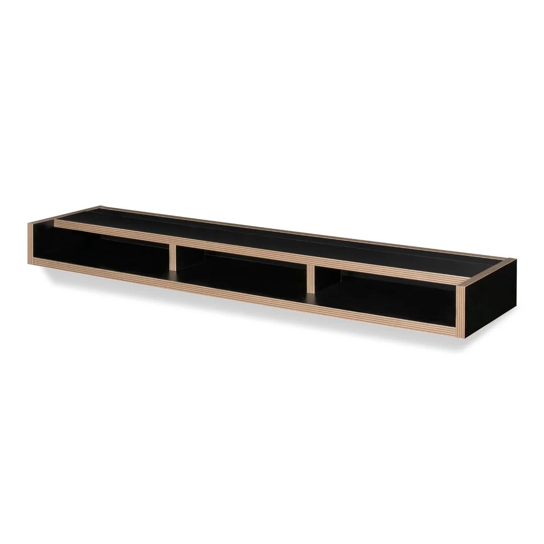 Photos - Kids Furniture Temahome Ply Floating Shelf black/brown 9.0 H x 100.0 W x 23.0 D cm