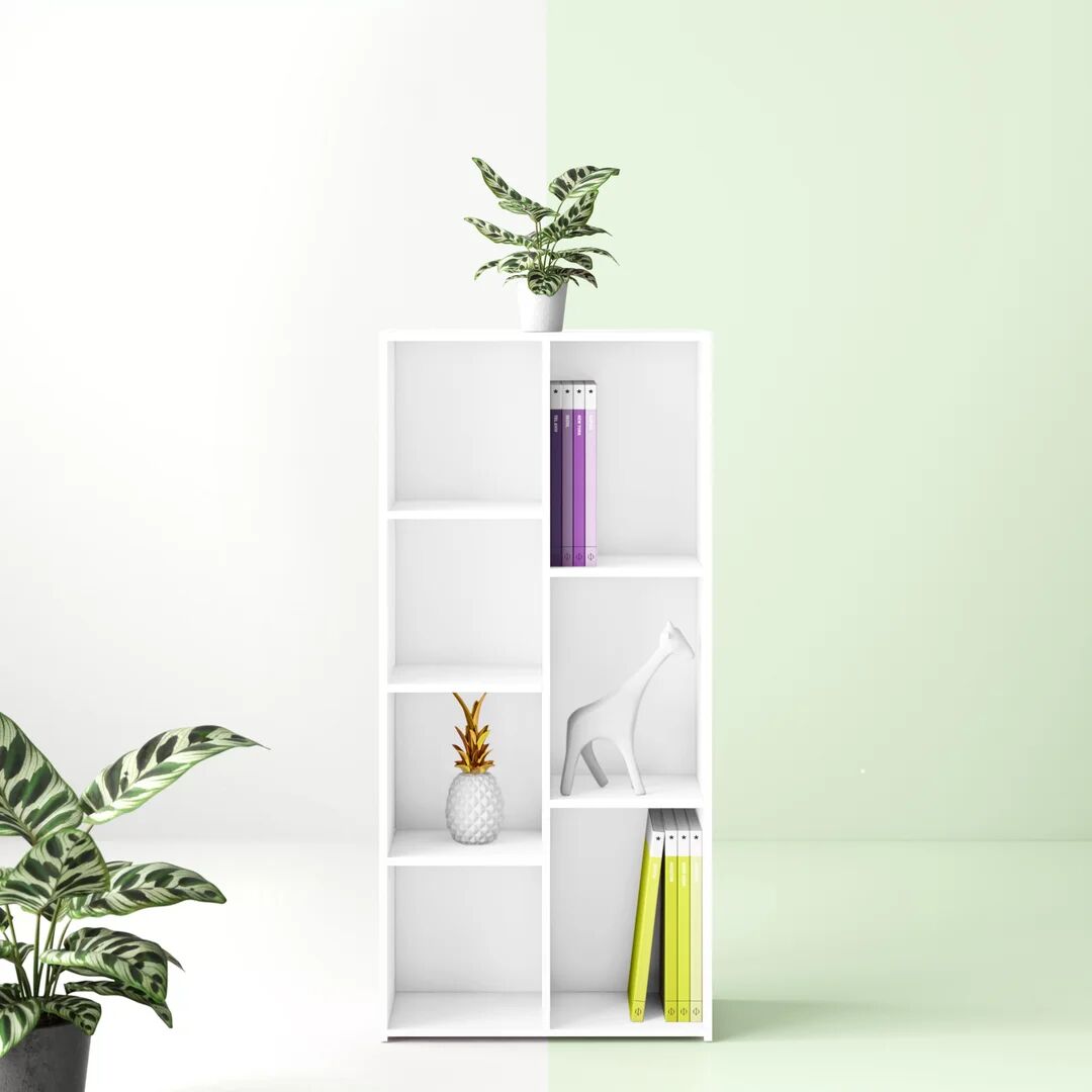 Photos - Wall Shelf Hashtag Home O'Quinn Bookcase white 106.0 H x 50.0 W x 24.0 D cm